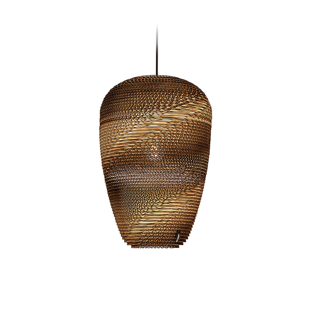 Think Paper hanglamp Baggy - 1 lichts - 29 x 200  cm - bruin