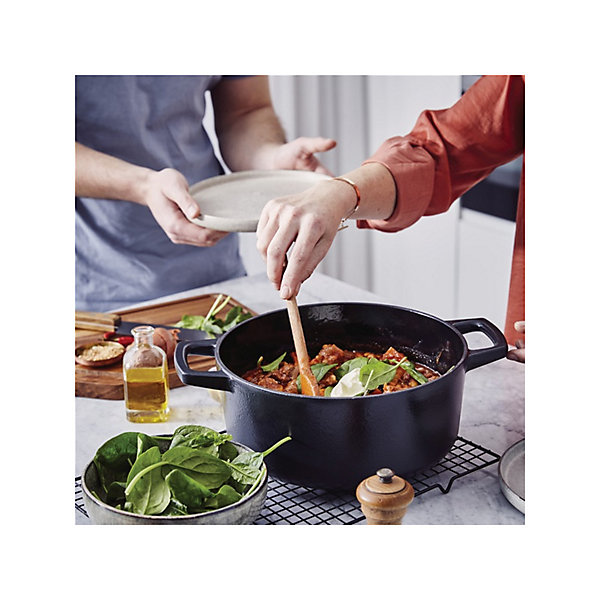 Cocotte ronde BEKA Nori fonte emailee 26 cm 5 L Noir