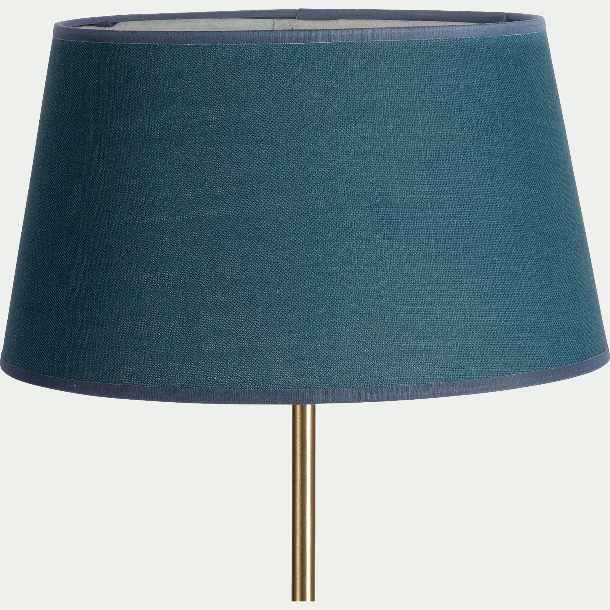 MISTRAL - Abat-jour tambour en coton D33cm - bleu figuerolles