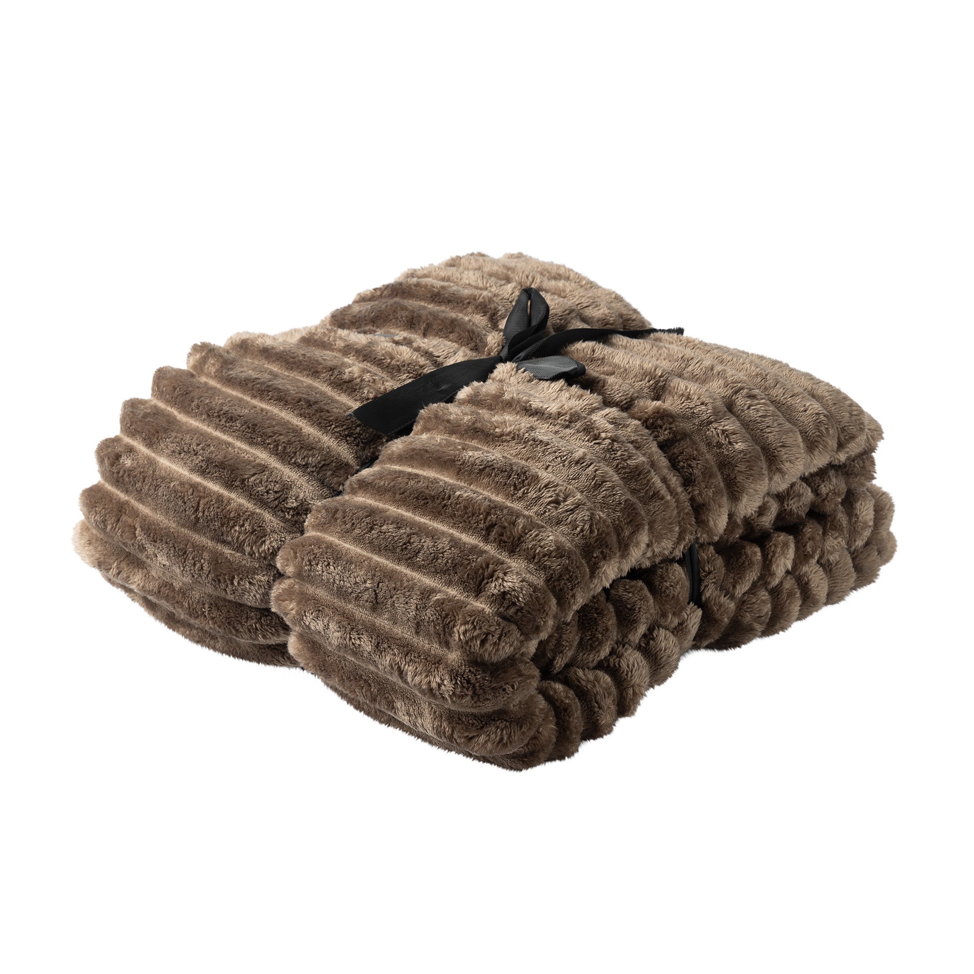 RICKY - plaid 150x200 cm - superzacht - warm en donzig - Driftwood - taupe