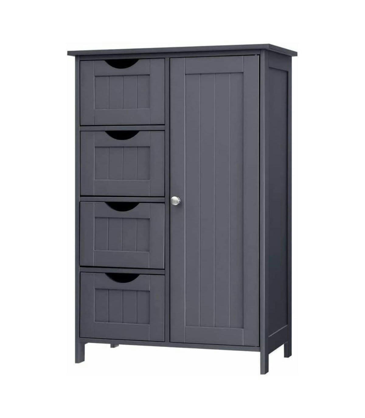 - Petite commode 4 tiroirs et 1 porte - L55 cm