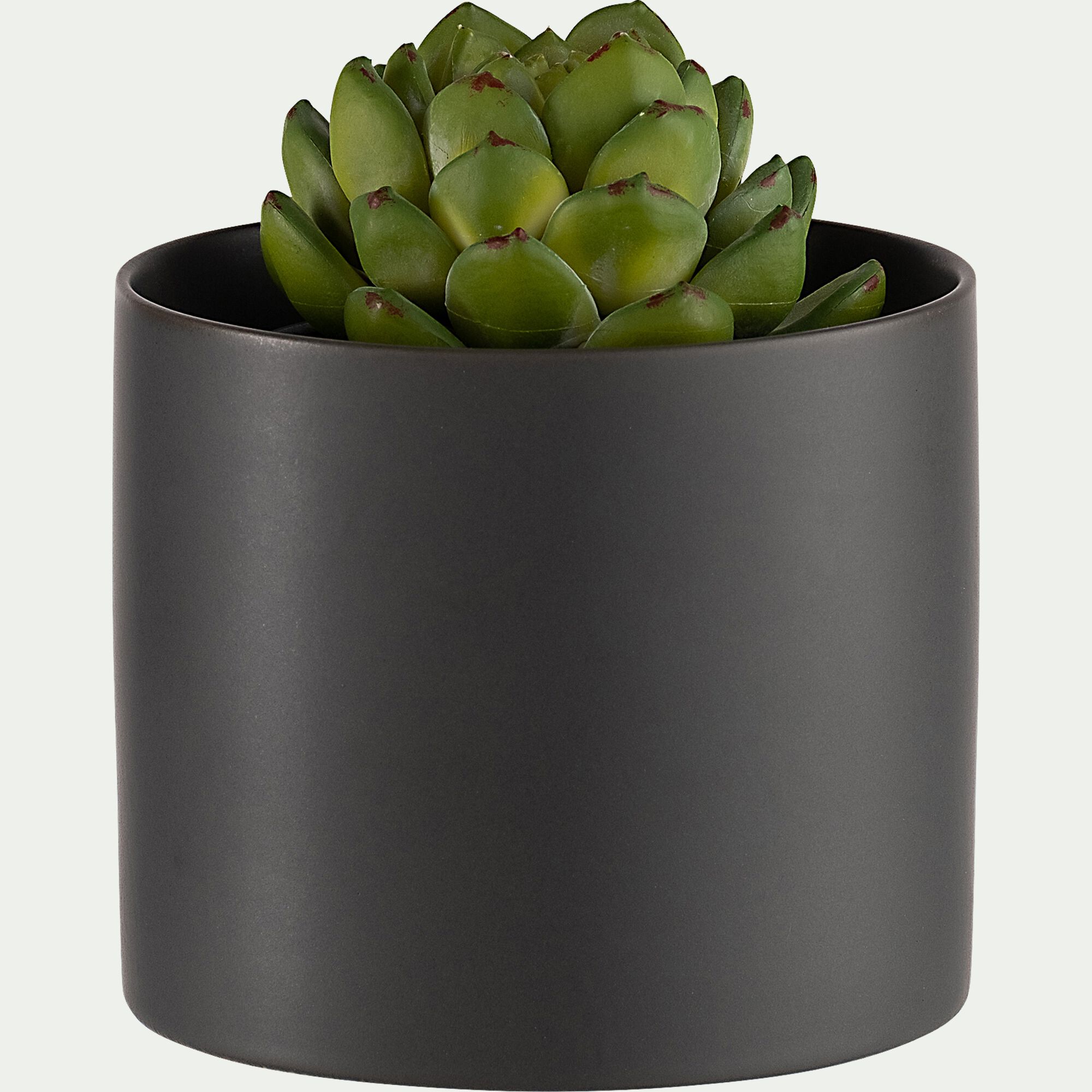 MARTIN - Cache-pot en céramique D10xH8,5cm - gris ardoise