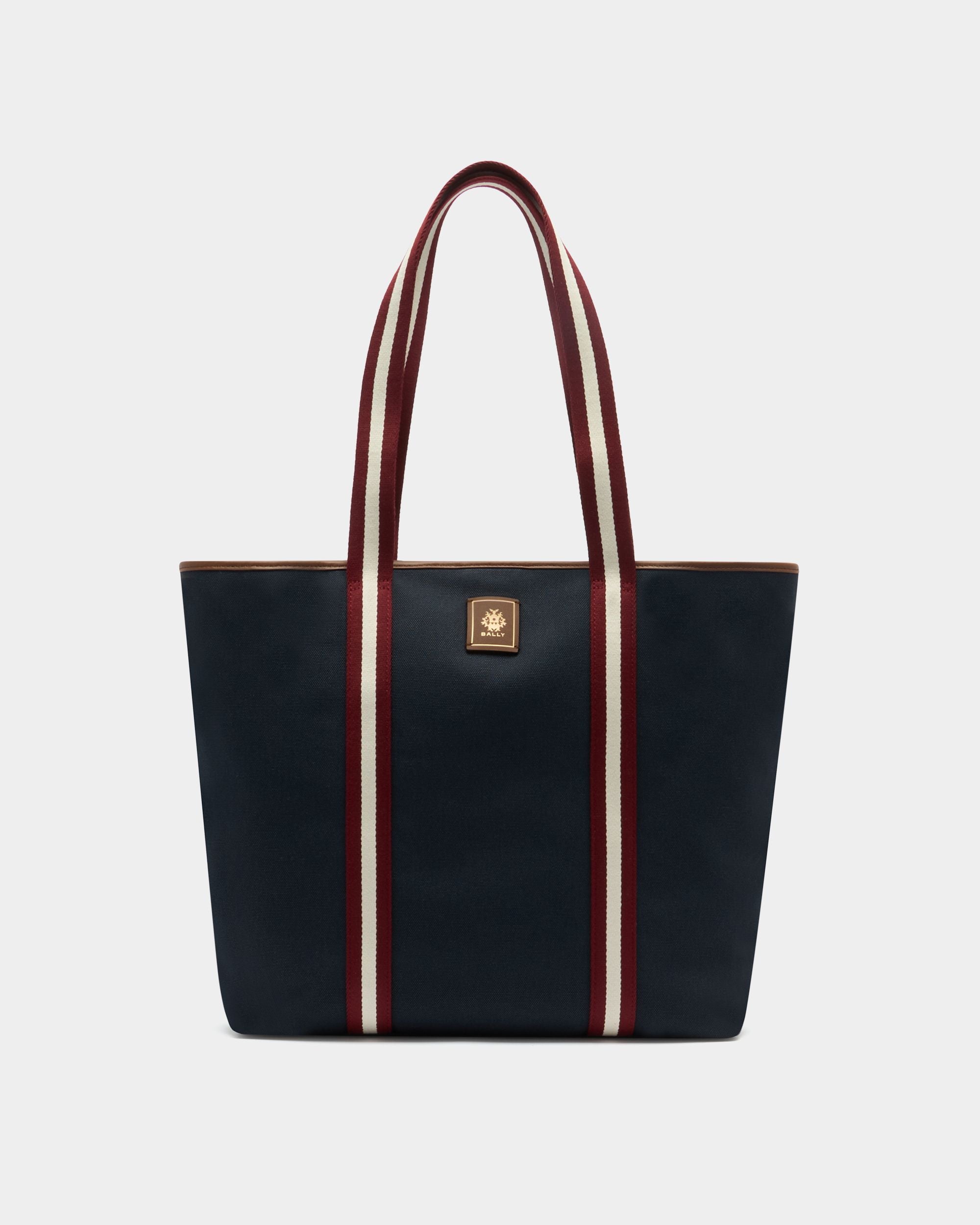 Edelbliss Tote Bag Aus Canvas In Navy Blue Mit Bally-Ribbon-Detail