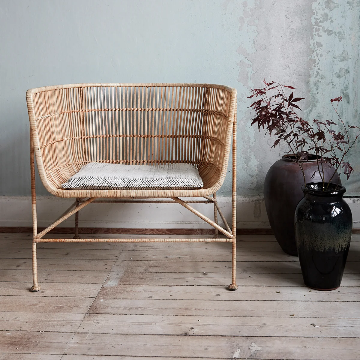 House Doctor - Cuun Rattan Lounge Chair, natur