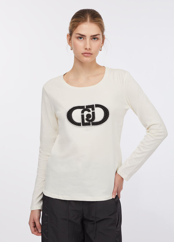 T-shirt in cotone con logo