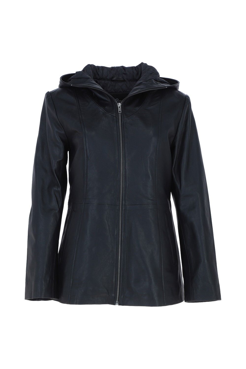 Ashwood Leather Real Leather Hooded Jacket with Fleece Lining