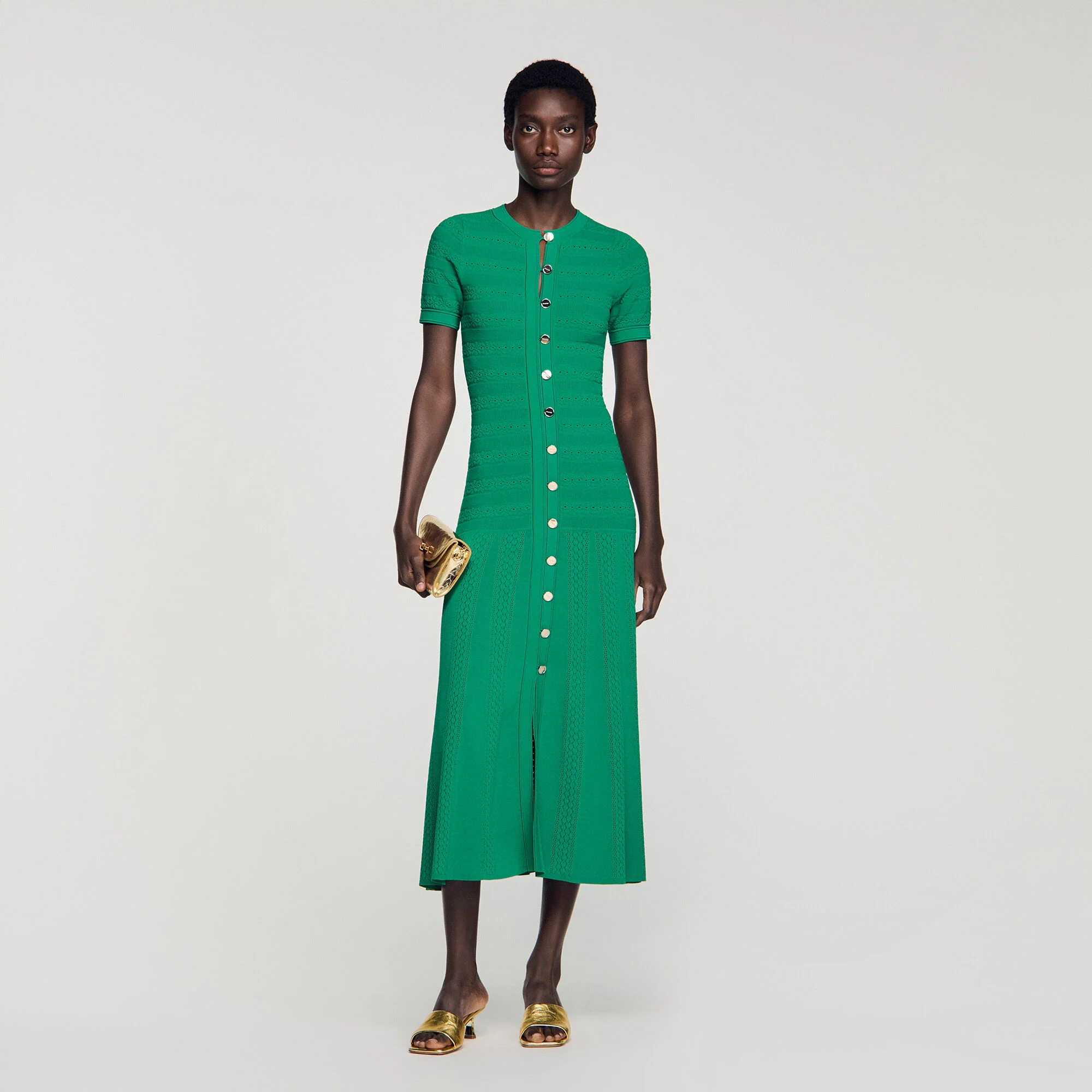 Robe longue en maille