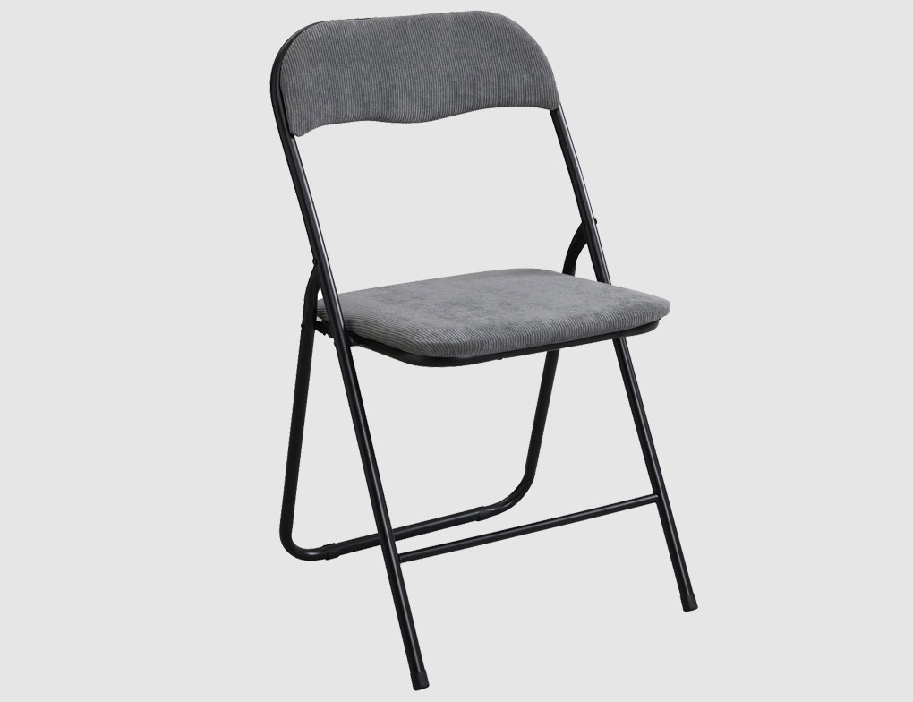 Klappstuhl Cord Grau