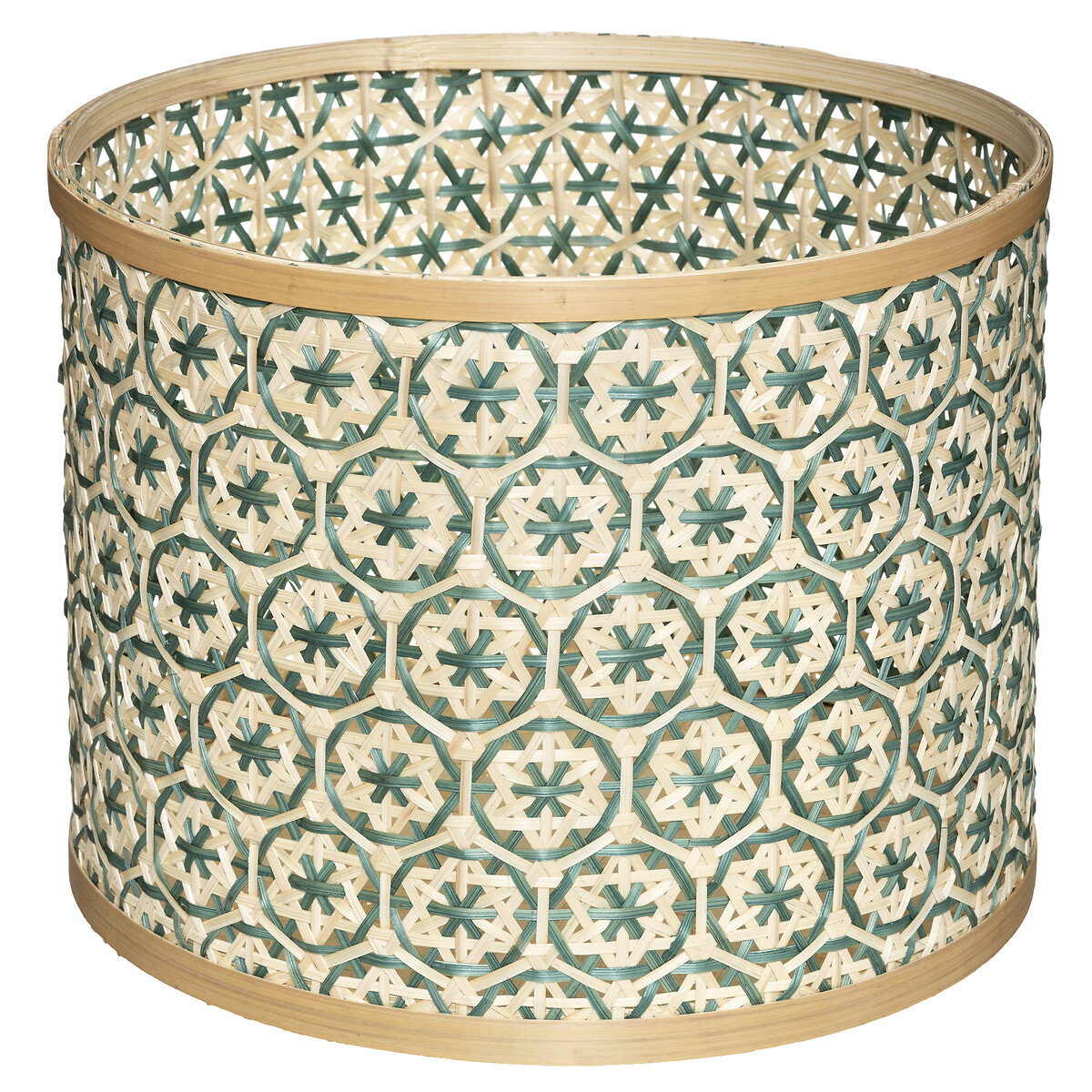 Cesto redondo decorativo em bambu