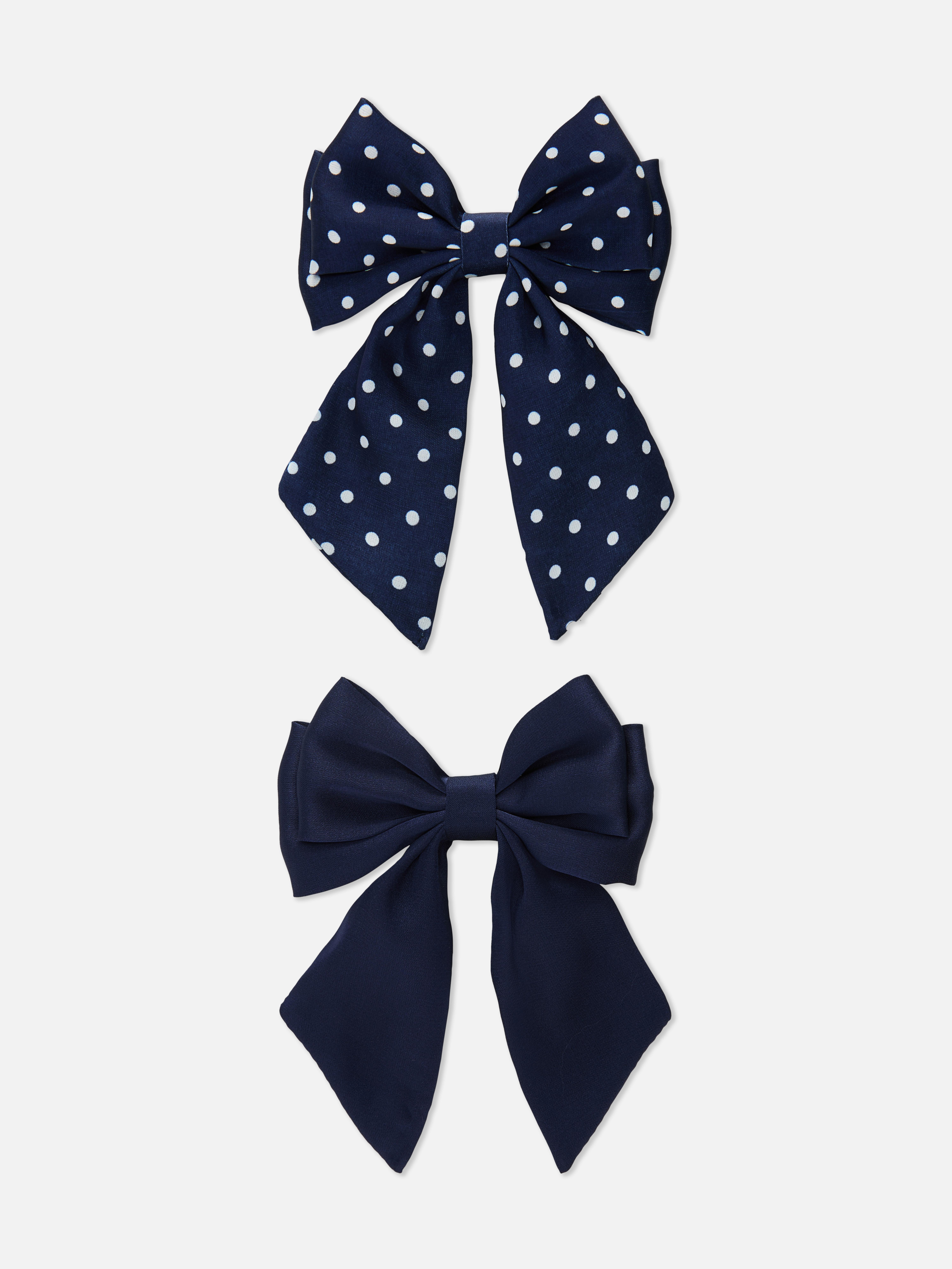 2-Pack Satin Bow Hair Clips