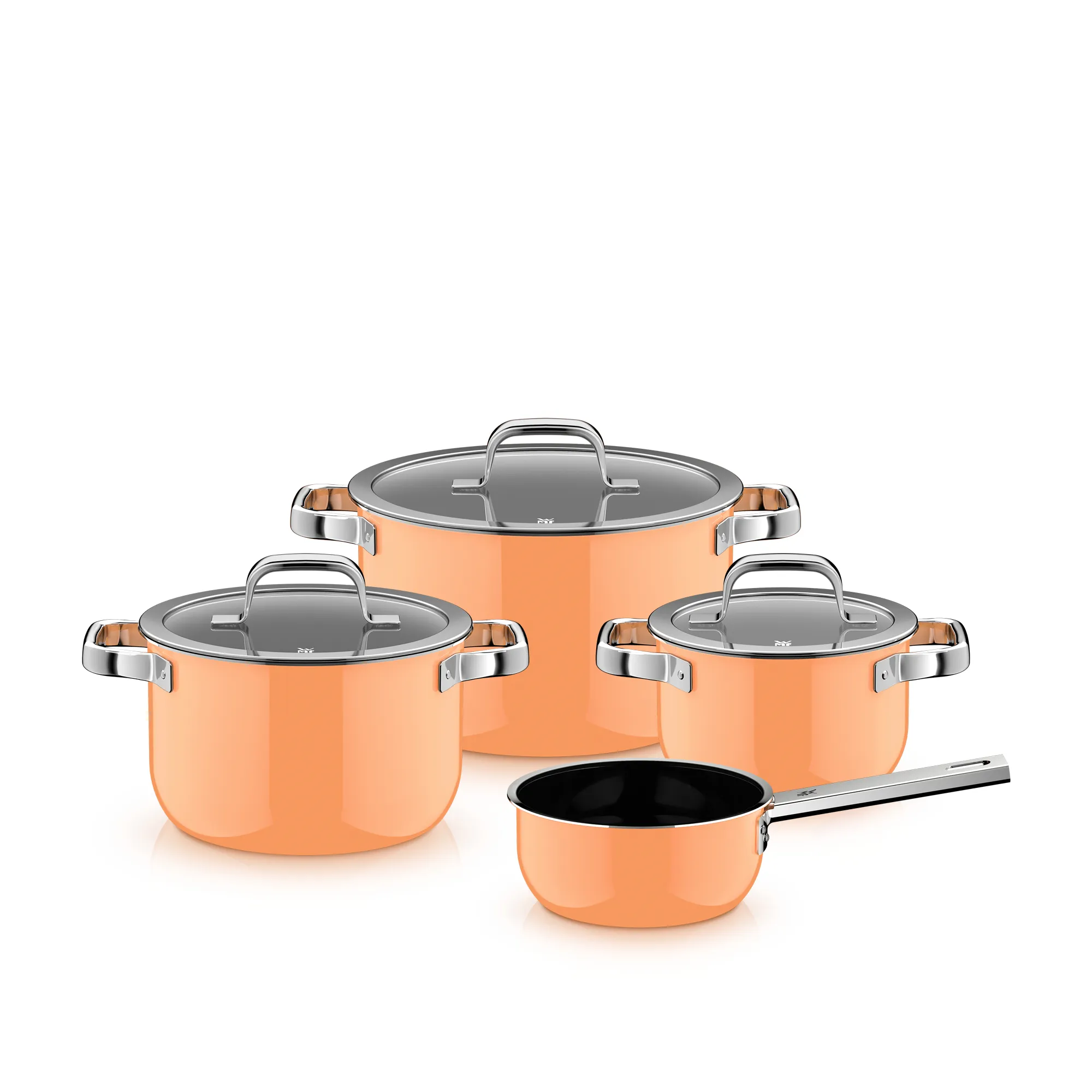 Fusiontec Mineral Pro, 4-Piece Cookware Set, Papaya Orange