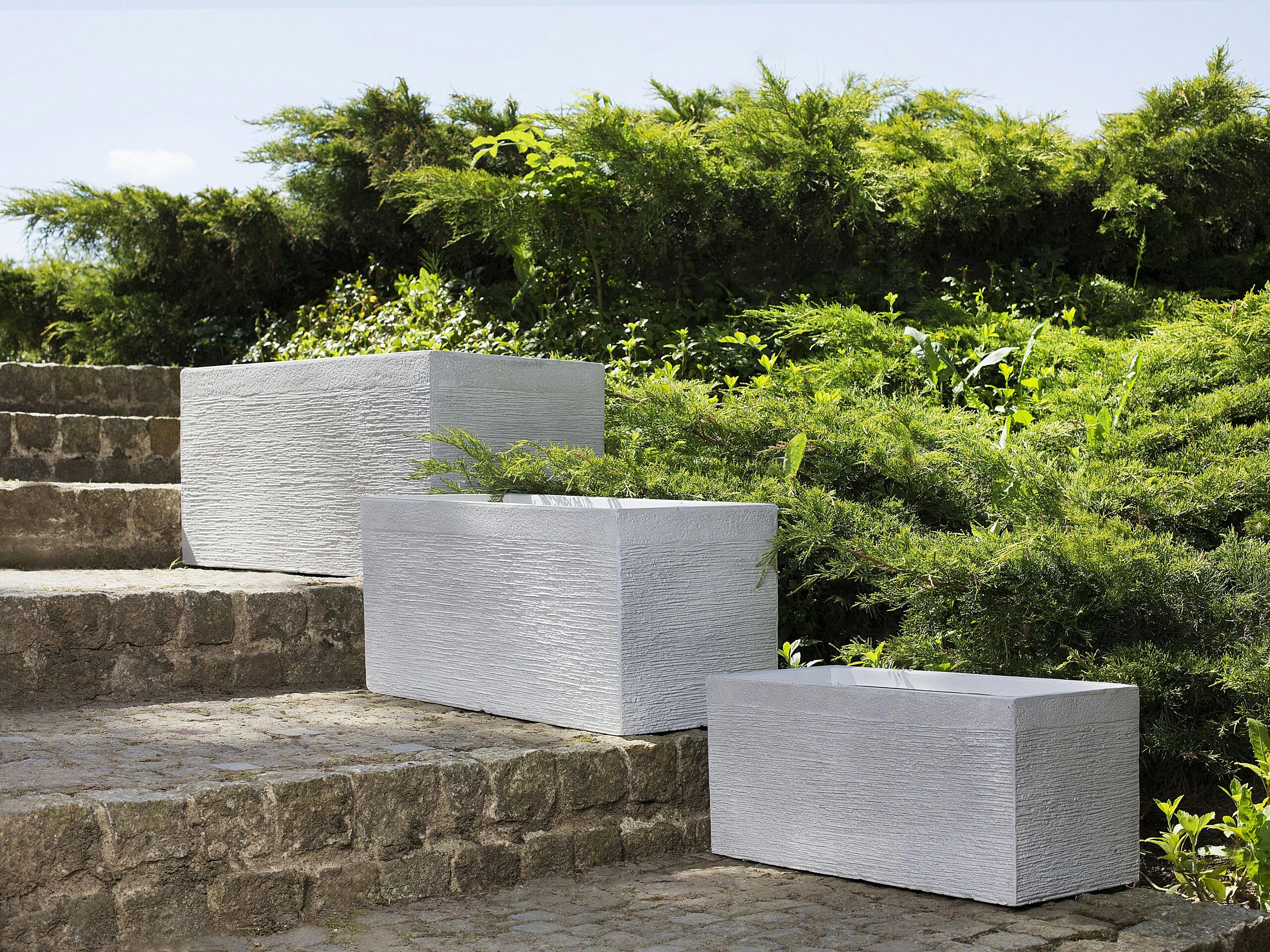 MYRA - Jardinière blanche 50x23