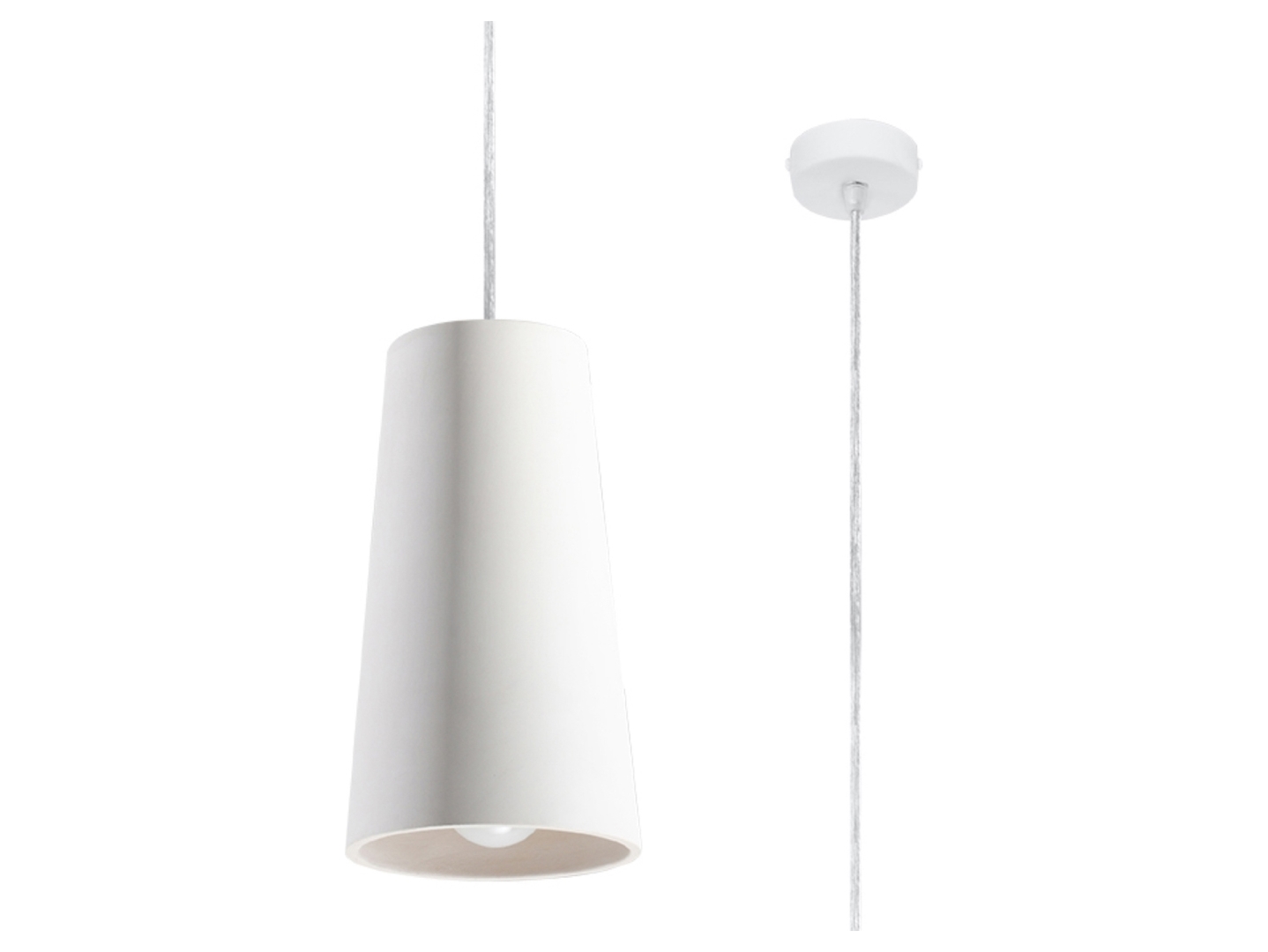 Lampa wisząca Gulcan ceramiczna biała