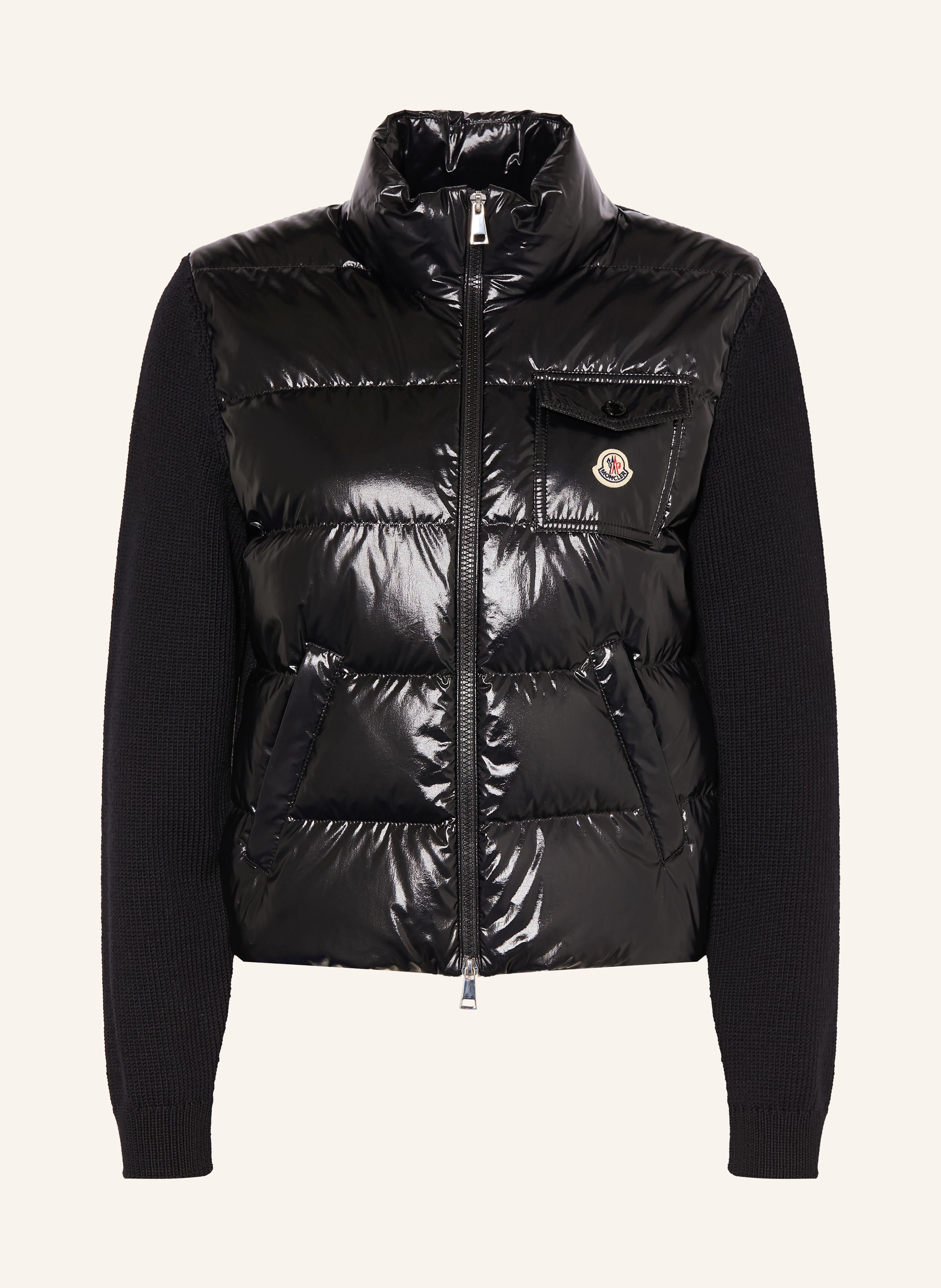 MONCLER Strickjacke im Materialmix