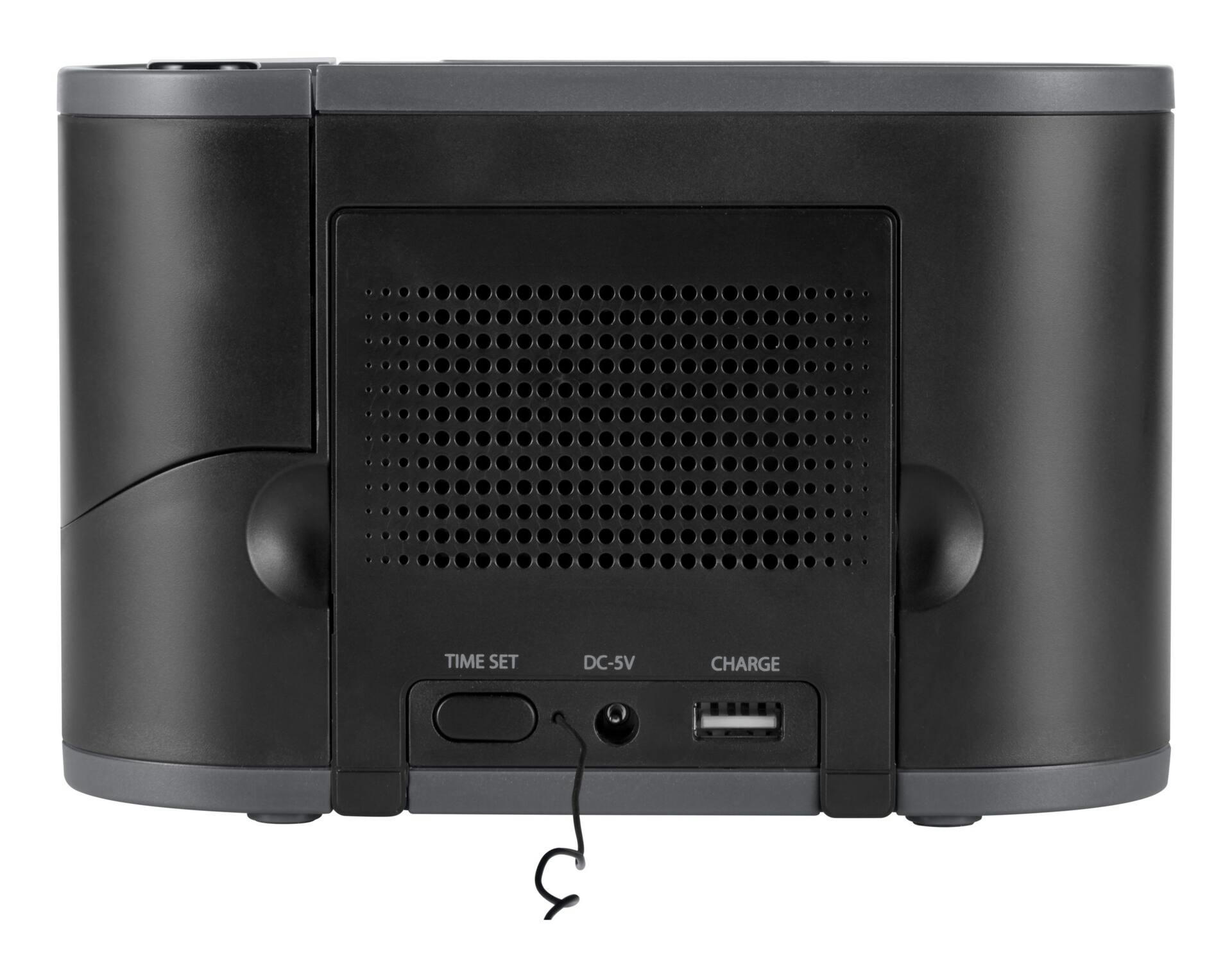 HoMedics SoundSpa Recharged Digital Projection Alarm Clock Radio & White Noise Sound Machine