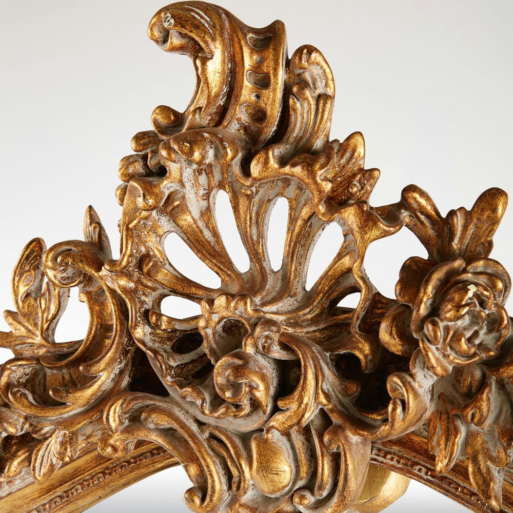 Conservatoire - Grand miroir rectangulaire à moulures dorées 104x185