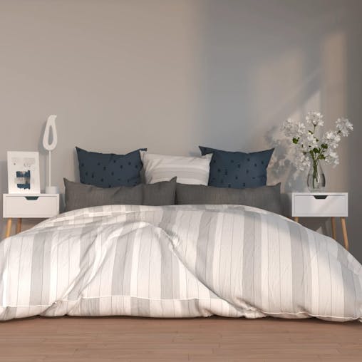 NNEVL Bedside Cabinets 2 pcs High Gloss White 40x40x56 cm Chipboard
