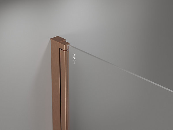 Mexen Mist-F Duo cabine de douche pliante gauche 110 x 80 cm, transparent, cuivre brossé - 8A6-110L-080P-65-00