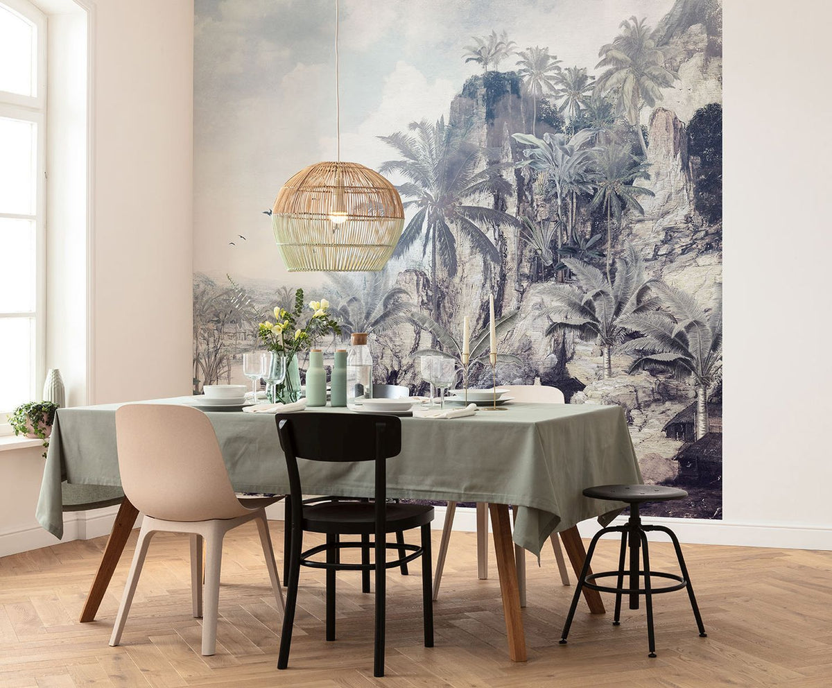 Sanders & Sanders fotobehang droomwereld grijs en zandkleurig - 300 x 280 cm - 612415