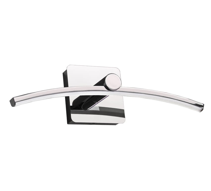 Kinkiet LED chrom nad okragłe lustro 40 cm