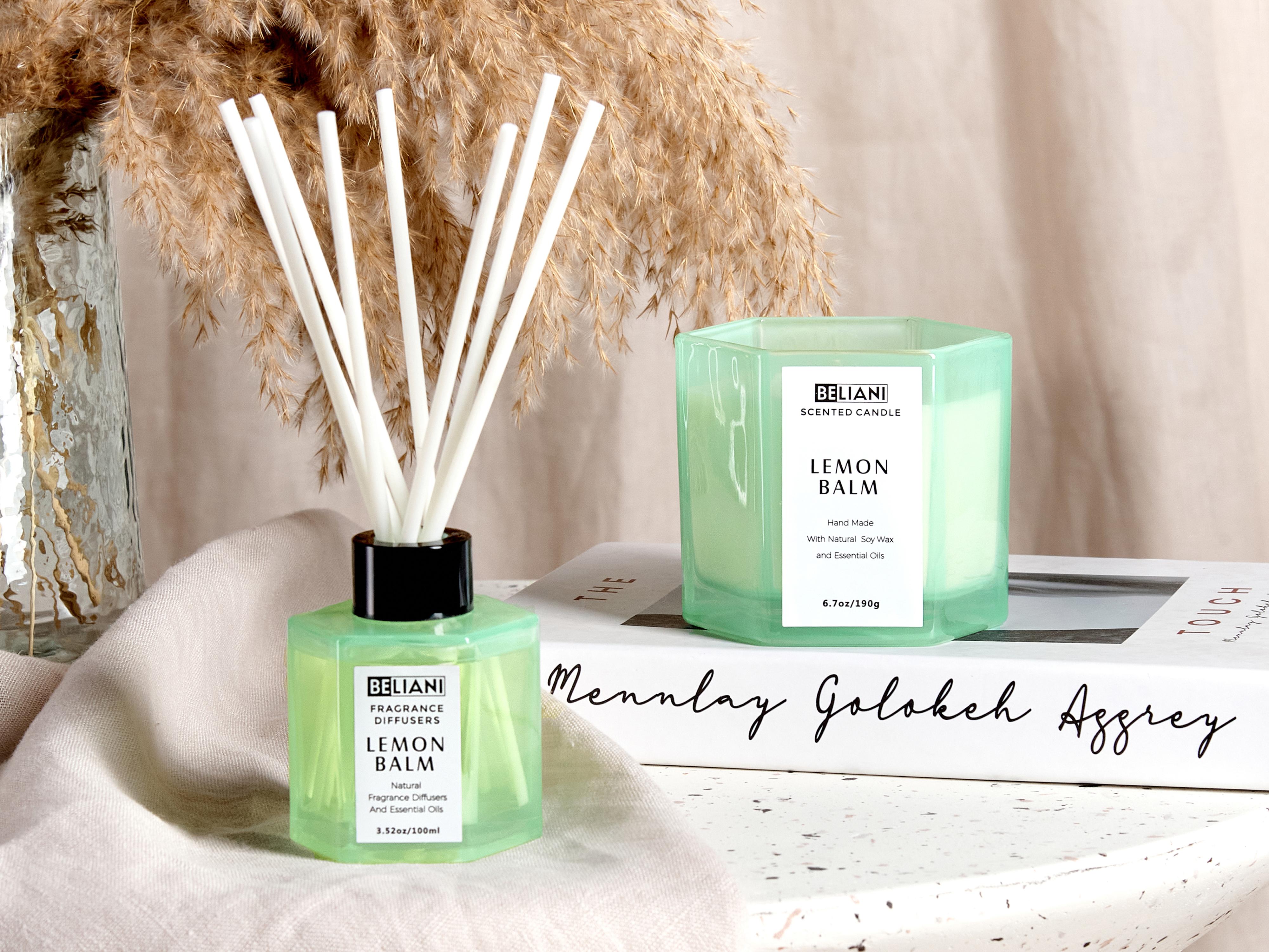 Scented Candle with Fragrance Reed Diffuser CLASSY TINT Soy Wax Fresh Notes