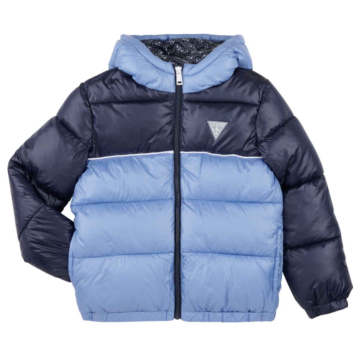 Guess - PADDED HOODED LS JACKET W/ZIP - Blue / Marine