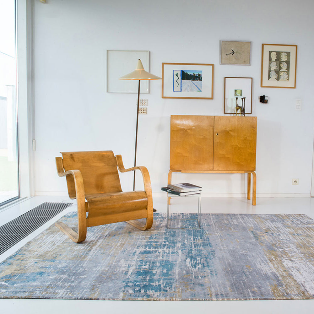 Louis de Poortere Streaks Vloerkleed 170 x 240 cm - Long Island Blue