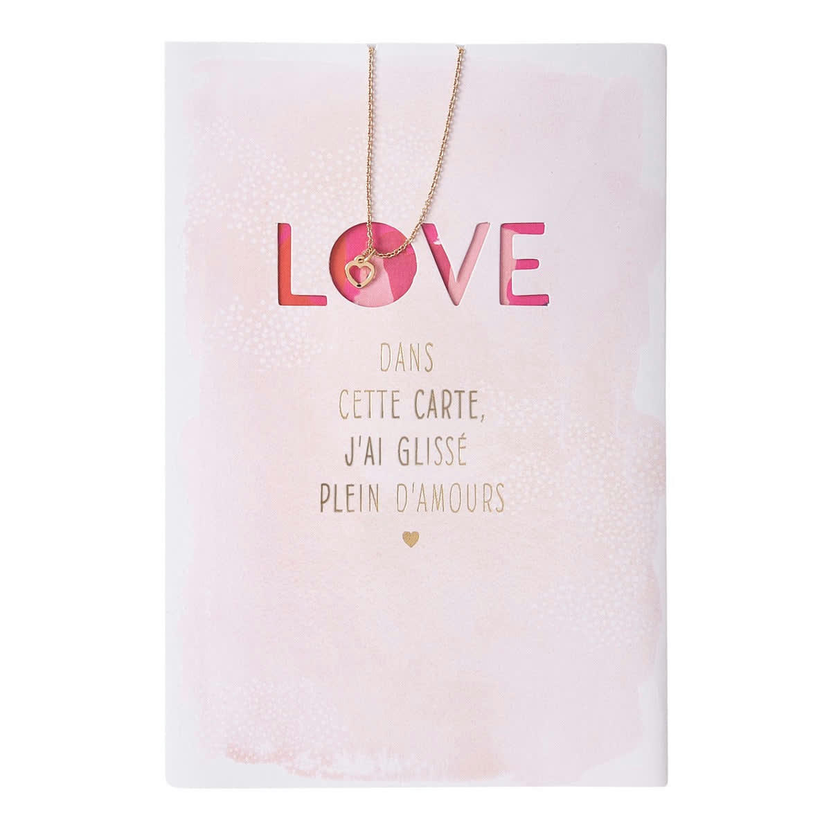 - Carte amour collier coeur