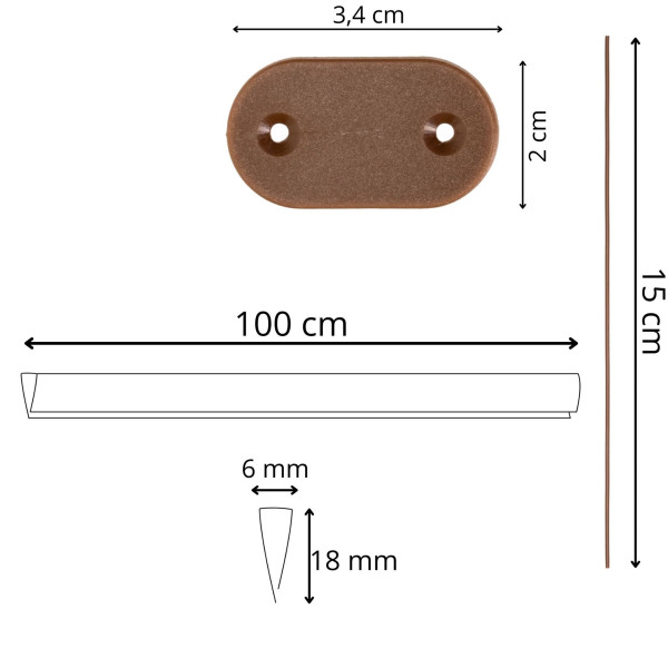 Osłona PVC maskująca 400x100 cm na balkon, taras, ogrodzenie zestaw profile