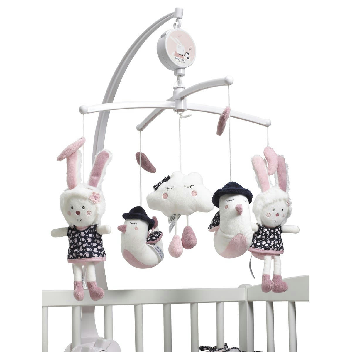 MISS FLEUR DE LUNE - Mobile musical en polyester blanc