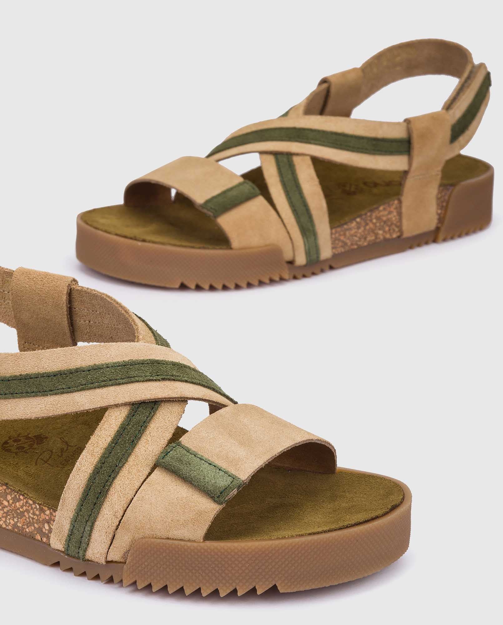 Sandalia plana Ross 005 marron