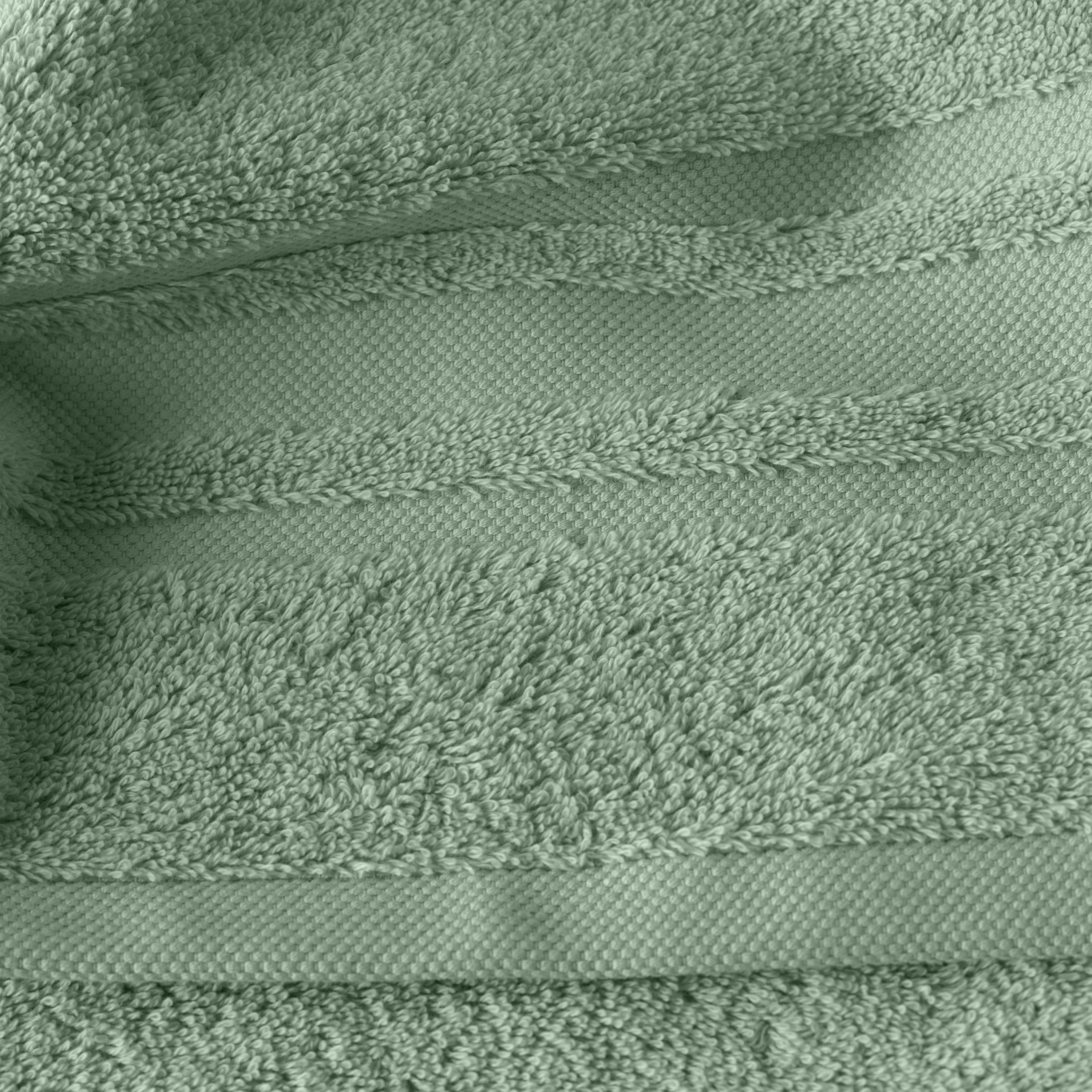 LOLA 2 - Serviette de toilette coton uni bouclette vert 50 x 90 cm