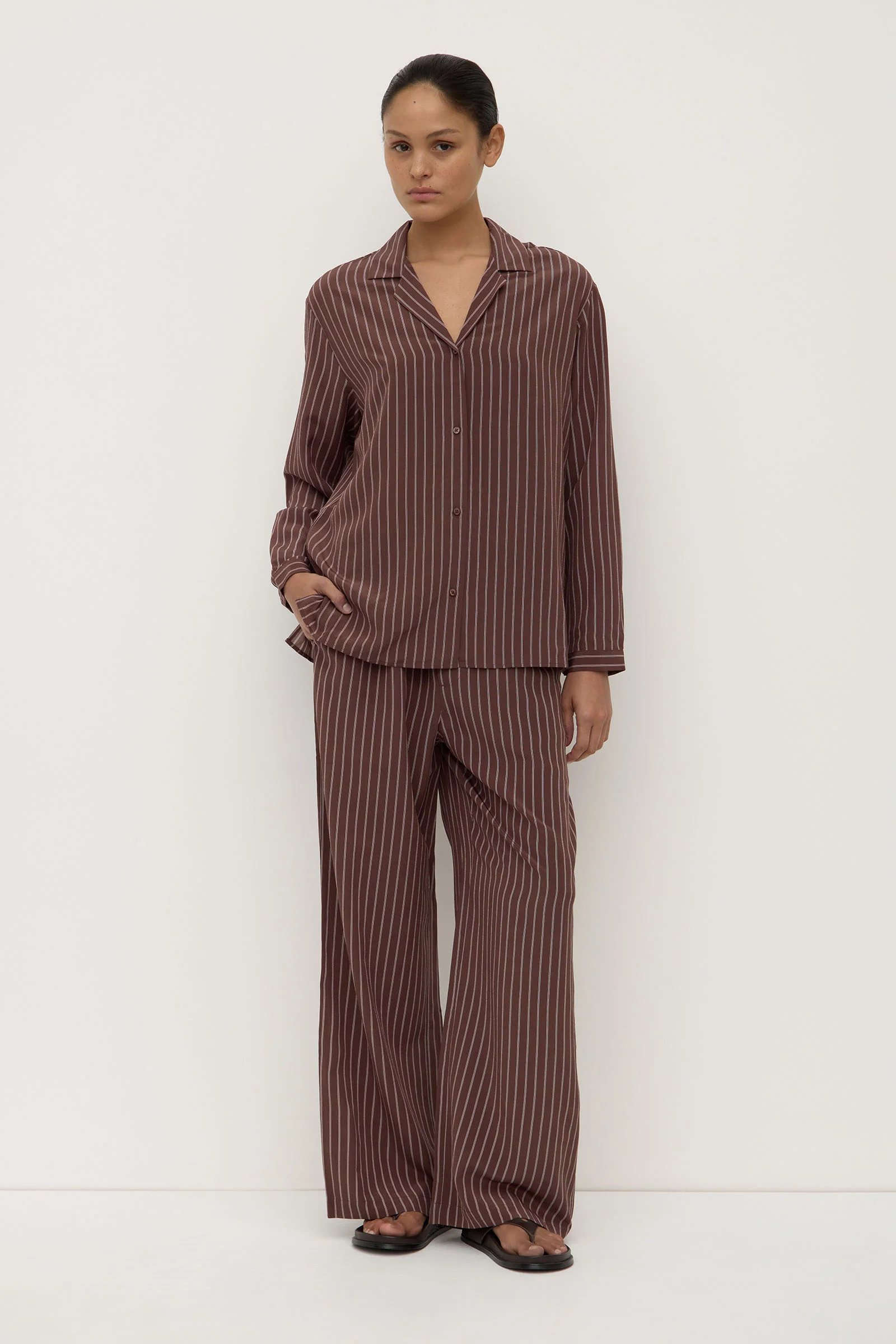 Zayla Silk Stripe Pant