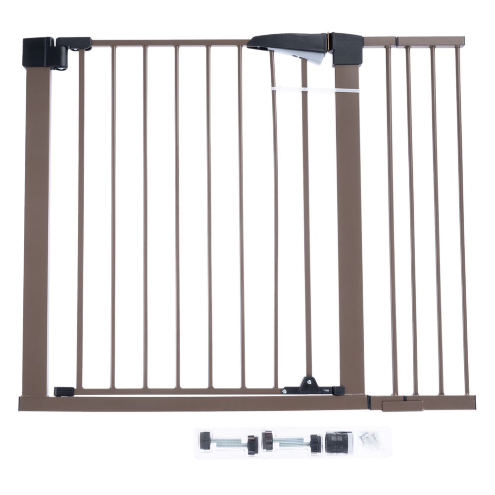 TIAKI Brown Dog Gate with Side Panel