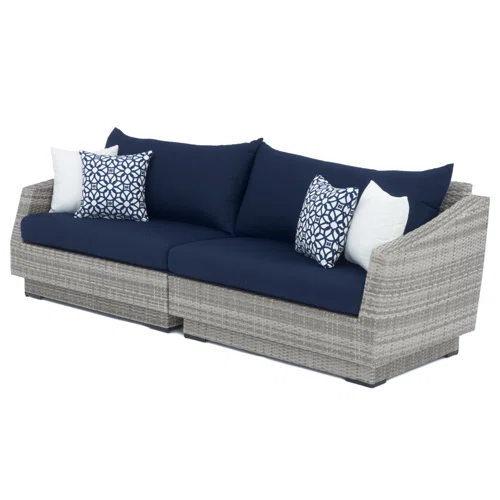 Fionnula 7 Piece Wicker Rattan Sofa Seating Group with Sunbrella Cushions