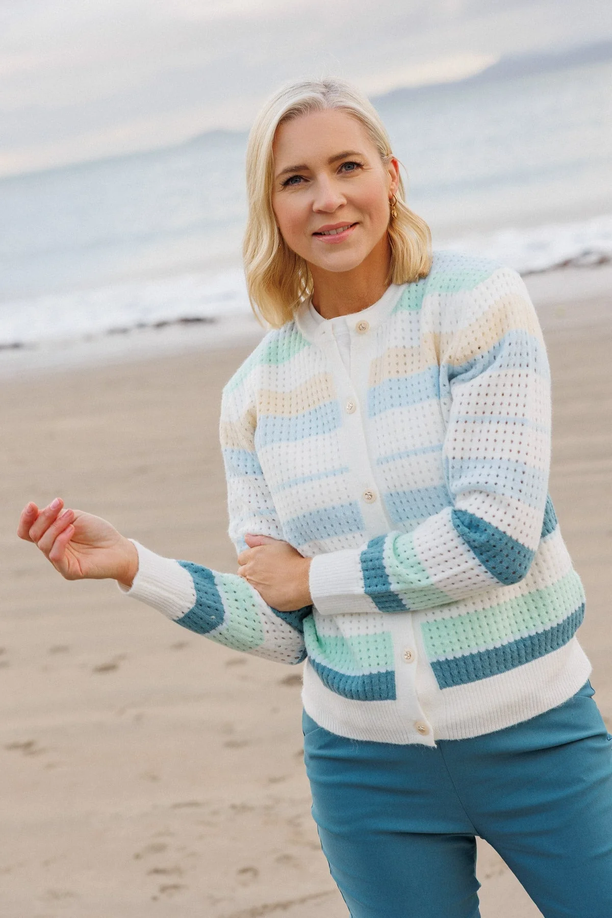 Multi Stripe Cardigan
