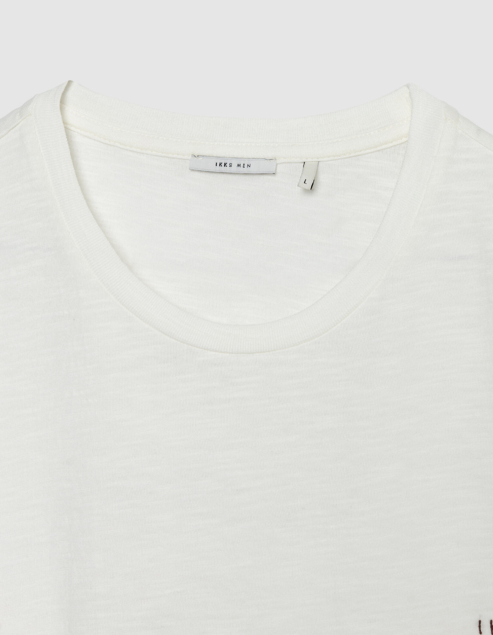 T-shirt marine flammé broderies devant dos Homme