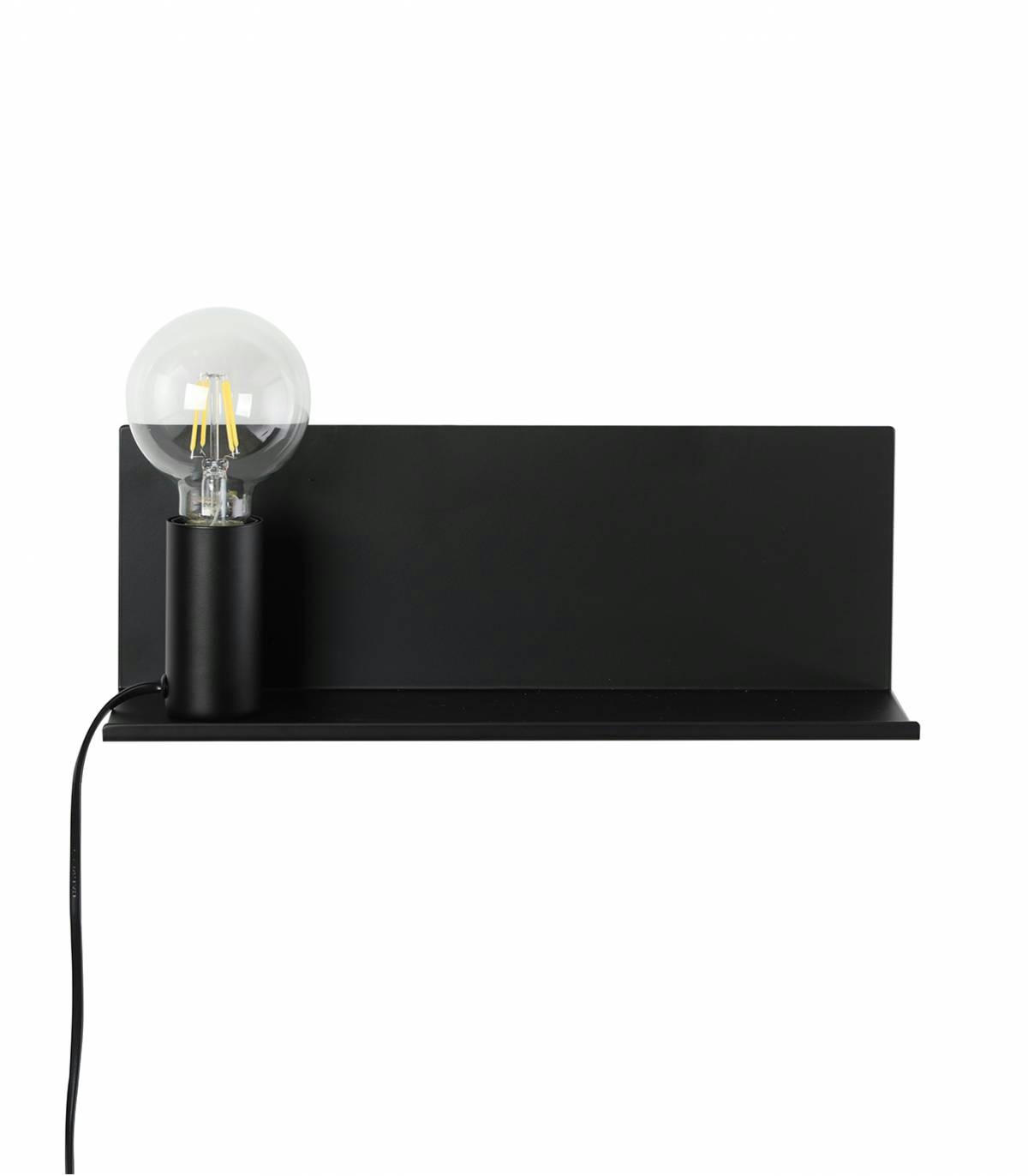 GLASGOW - Applique en métal noir h.12 cm