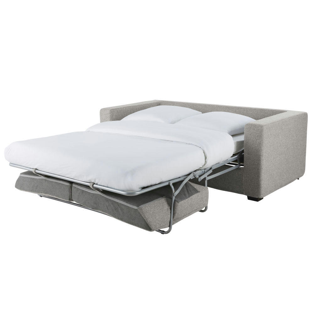 Milano - Canapé convertible 3 places gris clair, matelas 12 cm