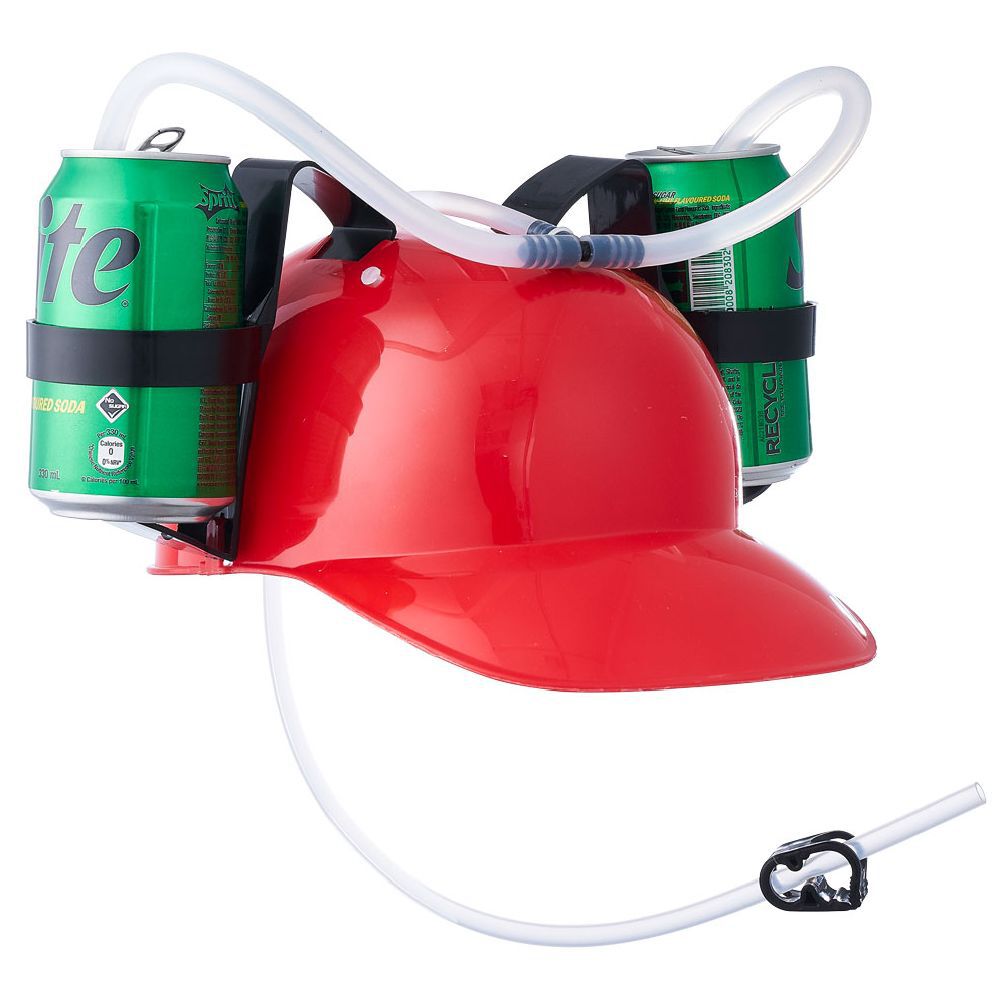 Casque à boisson double rouge