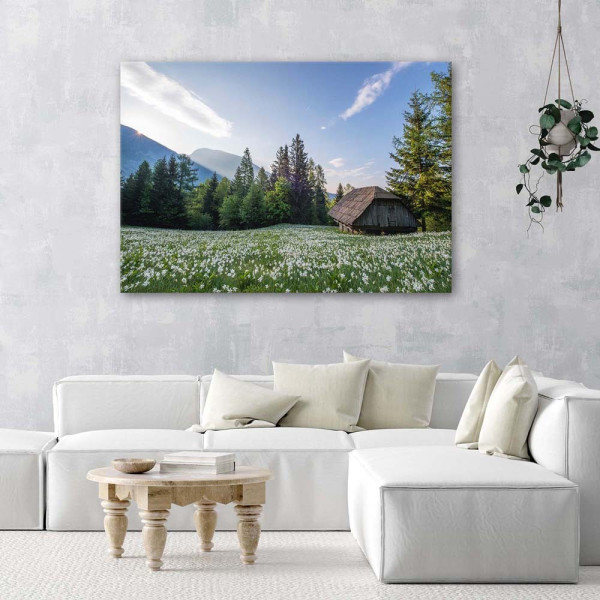 Feeby Obraz na płótnie Drewniany domek pośród drzew 60x40