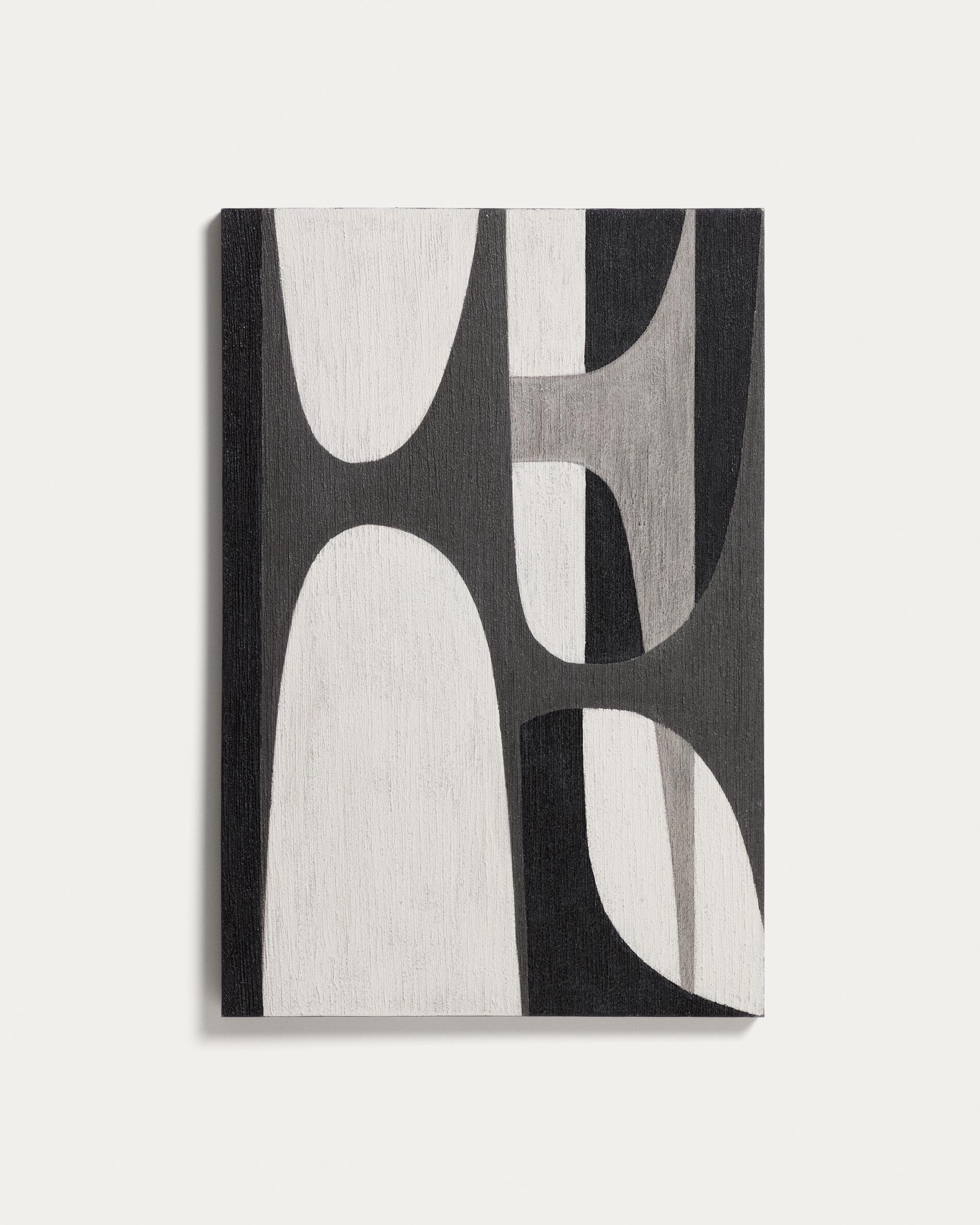 Onure black and white abstract picture 60 x 90cm