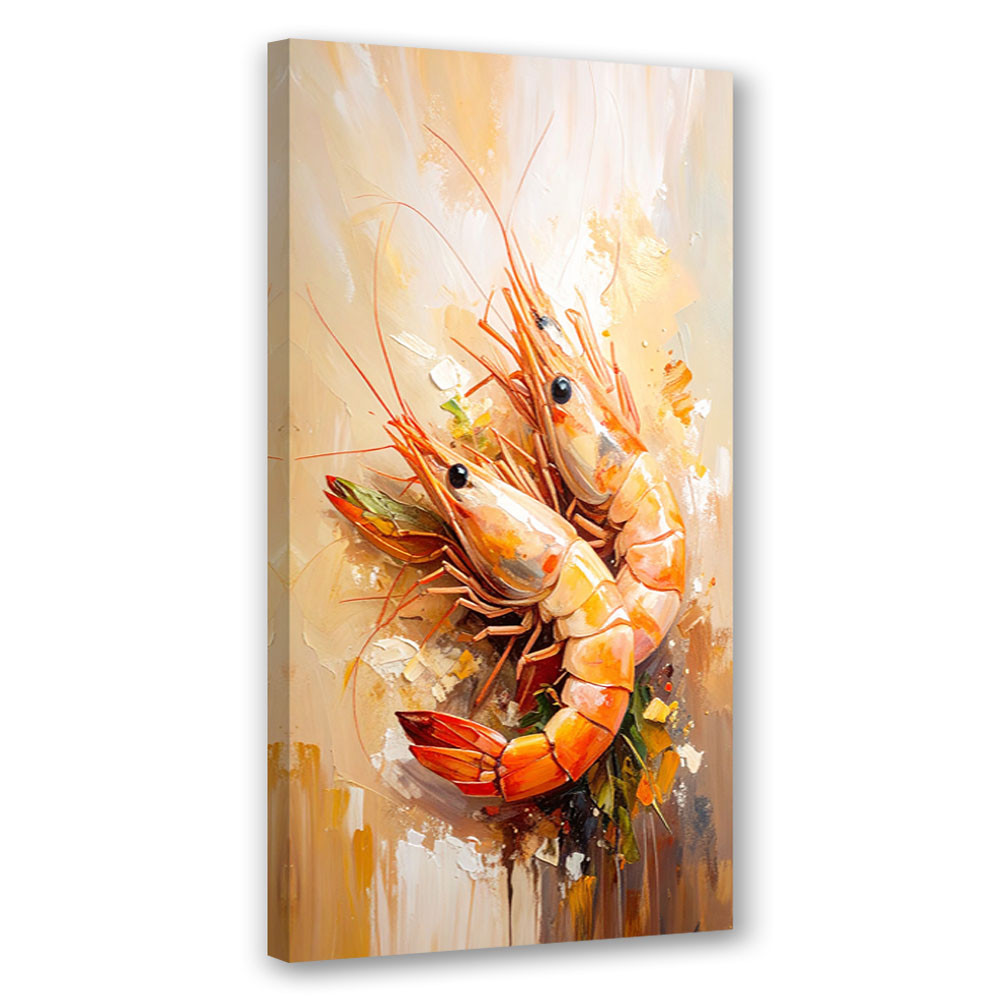 Feeby Obraz do kuchni baru restauracji, Krewetki Owoce morza Sushi 40x80