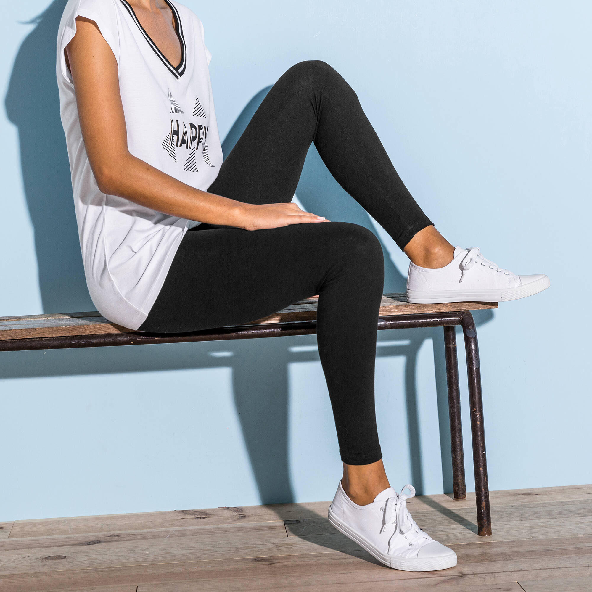 Legging uni maille jersey