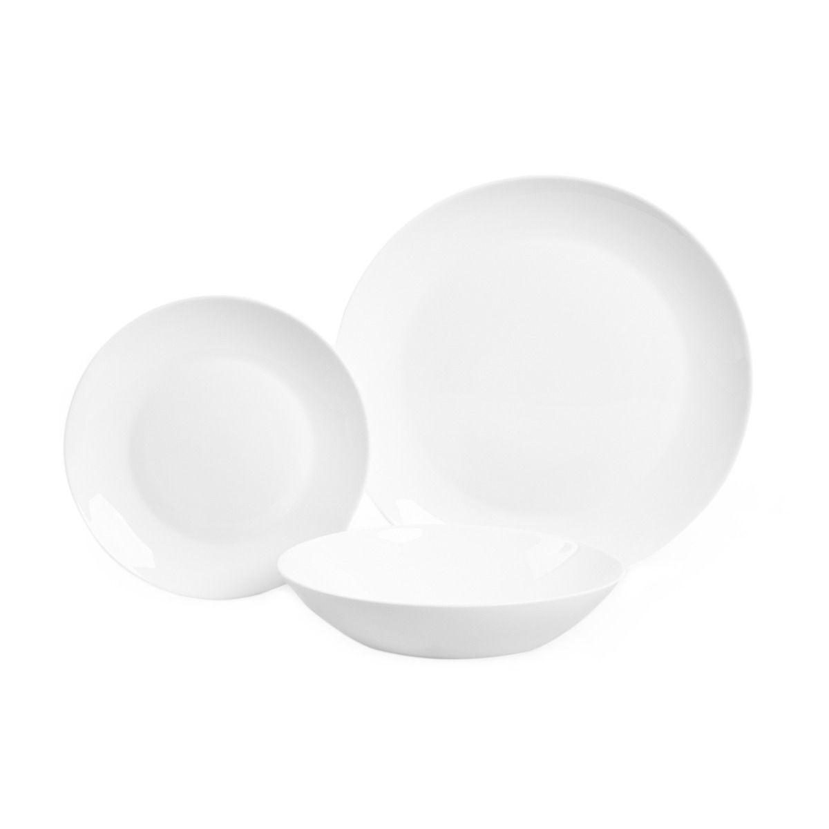 Zestaw talerzy CAPRI białych 18 el.