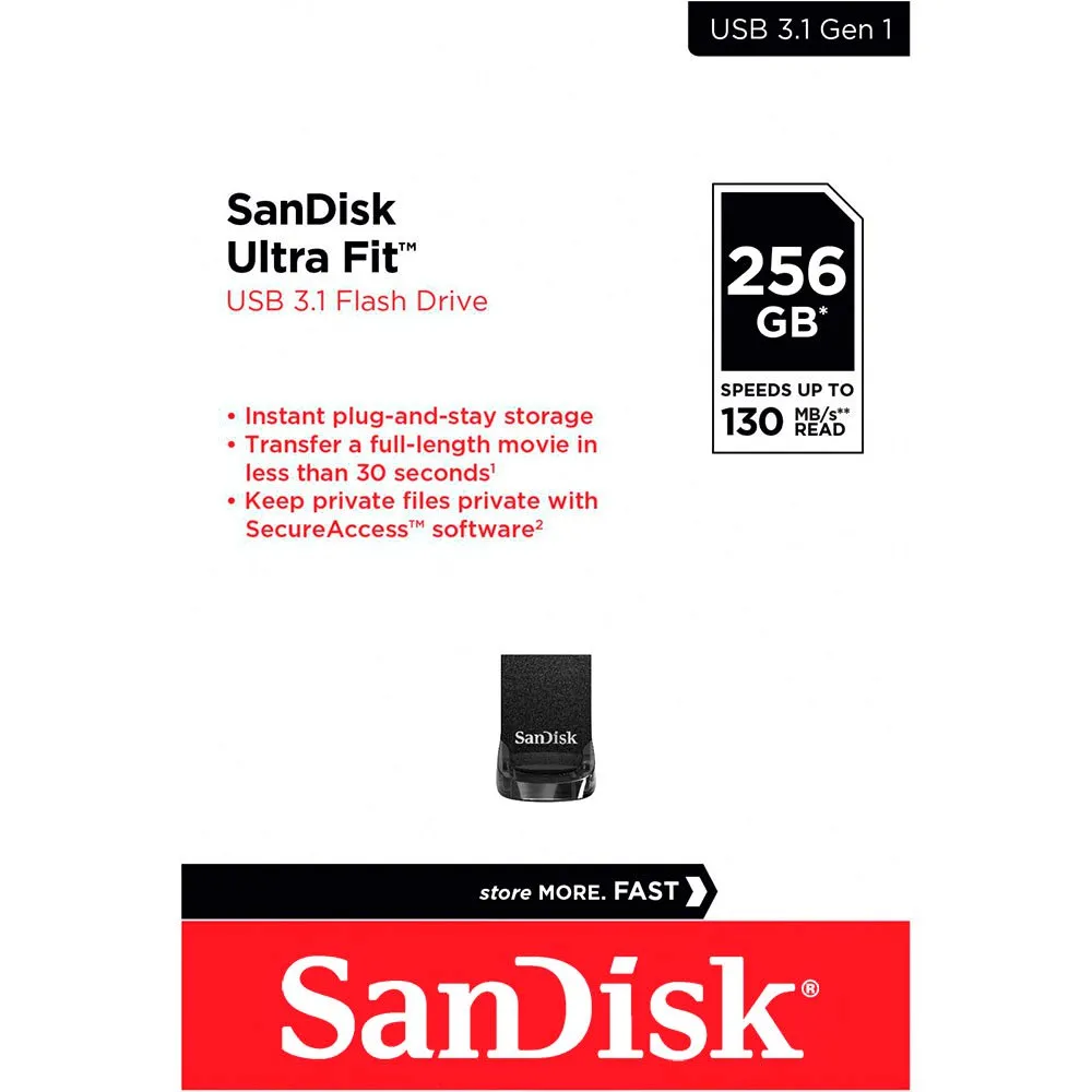 Sandisk Cruzer Ultra Fit 256GB USB 3.1 pendrive