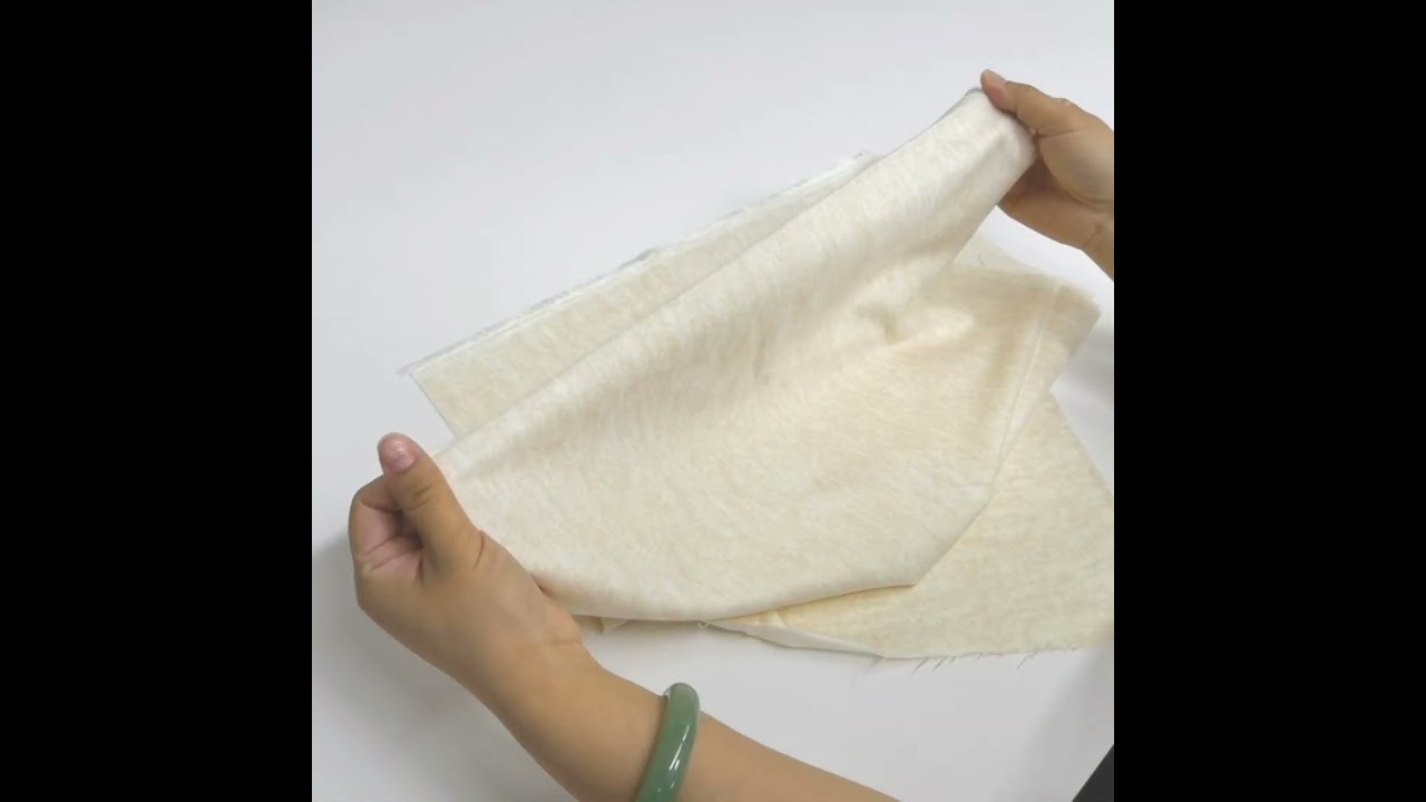 White Heathered Luxe Flannel Fabric