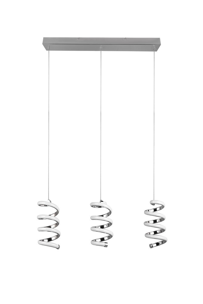 Lampa wisząca LAOLA odcienie srebra LED 3x8W Neutralna biel 1250lm RL