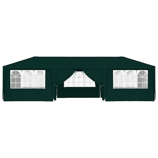 NNEVL Professional Party Tent with Side Walls 4x9 m Green 90 g/m&sup2;