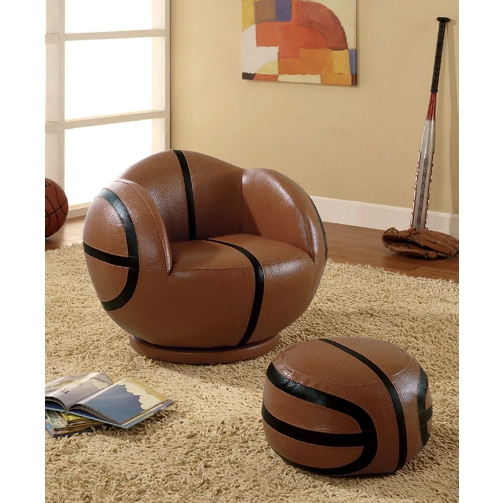 Kids Basketball Design Chair and Ottoman